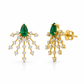 Aretes Fierwork Esmeralda