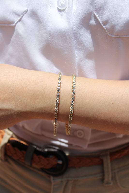 Pulsera tennis con diamante