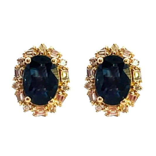 Aretes Corona de Zafiro