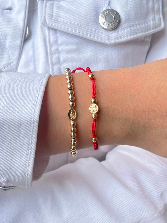 Pulsera hilo rojo con ángel