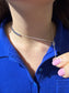 Collar medio de zafiro y diamante