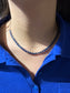 Collar medio de zafiro y diamante