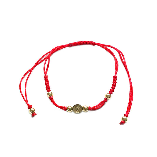 Pulsera hilo rojo con ángel