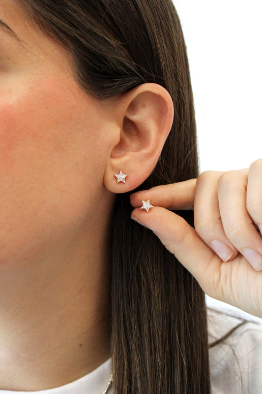 Aretes estrella de diamantes