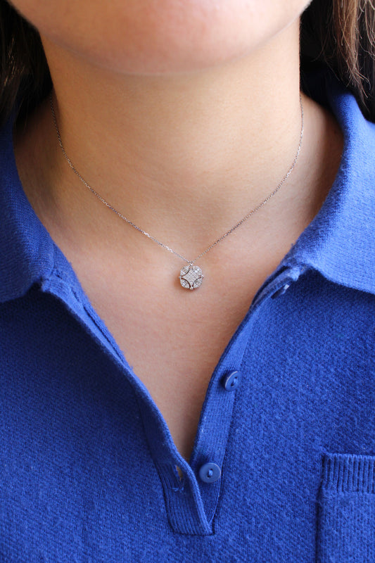 Collar doble uso con diamantes