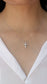 Collar Cruz Oro blanco