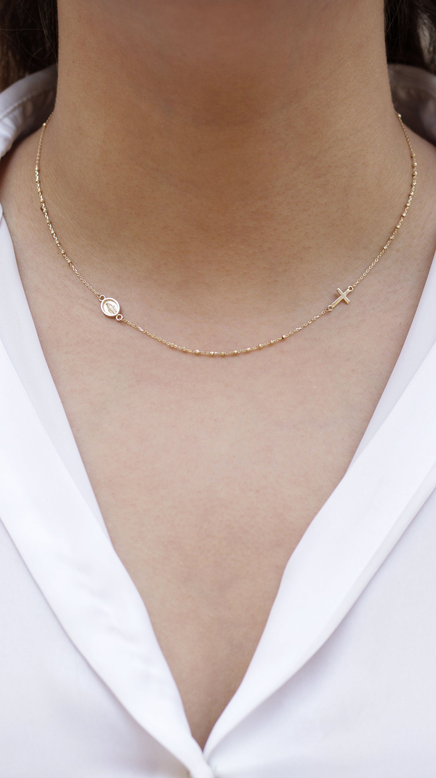 Collar Cruz y Virgen
