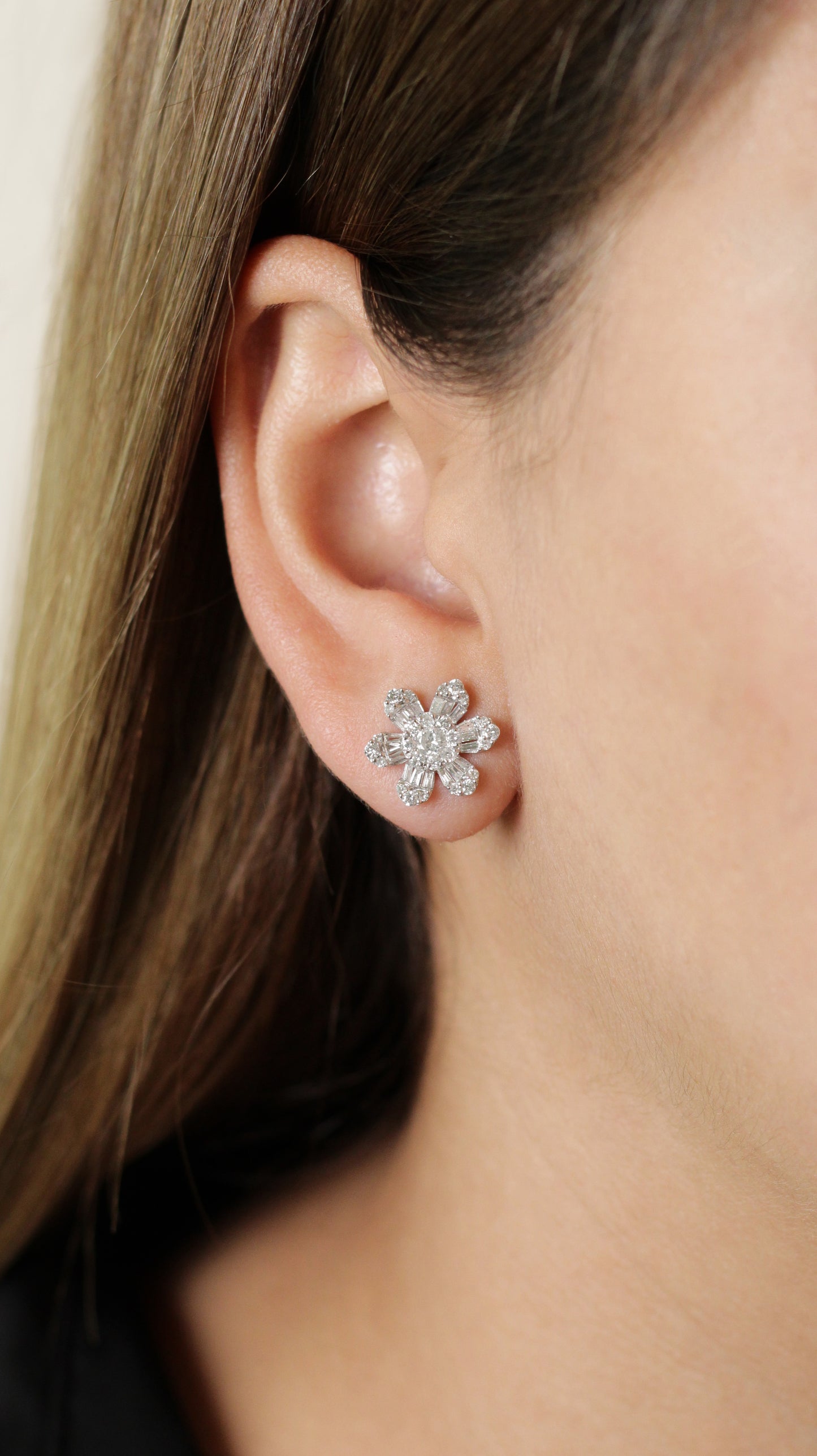 Aretes Fiore Blanca