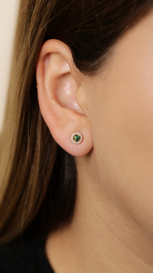 Aretes Orlienne Esmeralda Oro ama