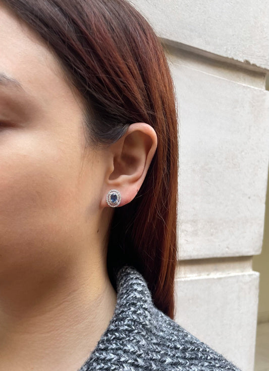 Aretes de zafiro