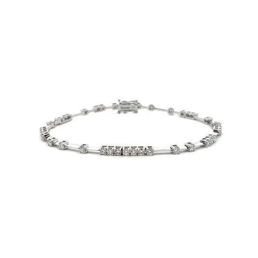 Pulsera con diamantes salteados