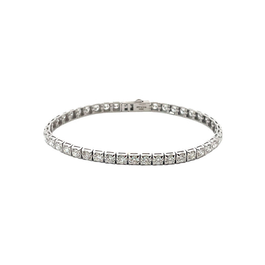 Pulsera tennis de montadura gruesa