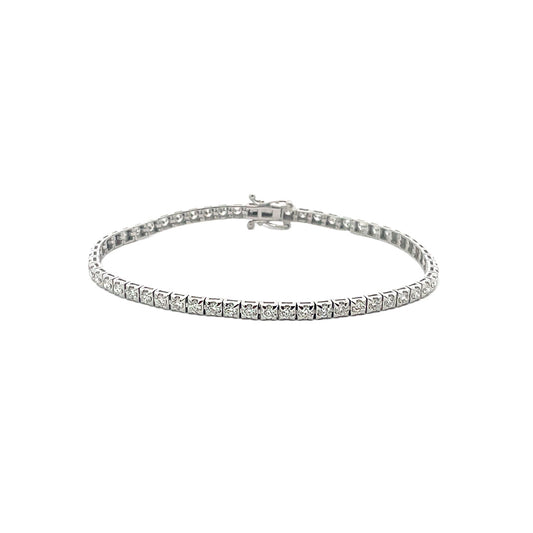 Pulsera tennis de montadura gruesa