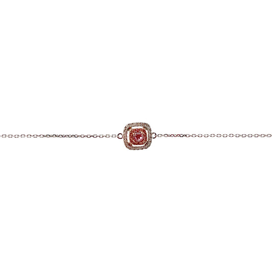 Pulsera con diamante rosa